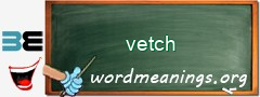 WordMeaning blackboard for vetch